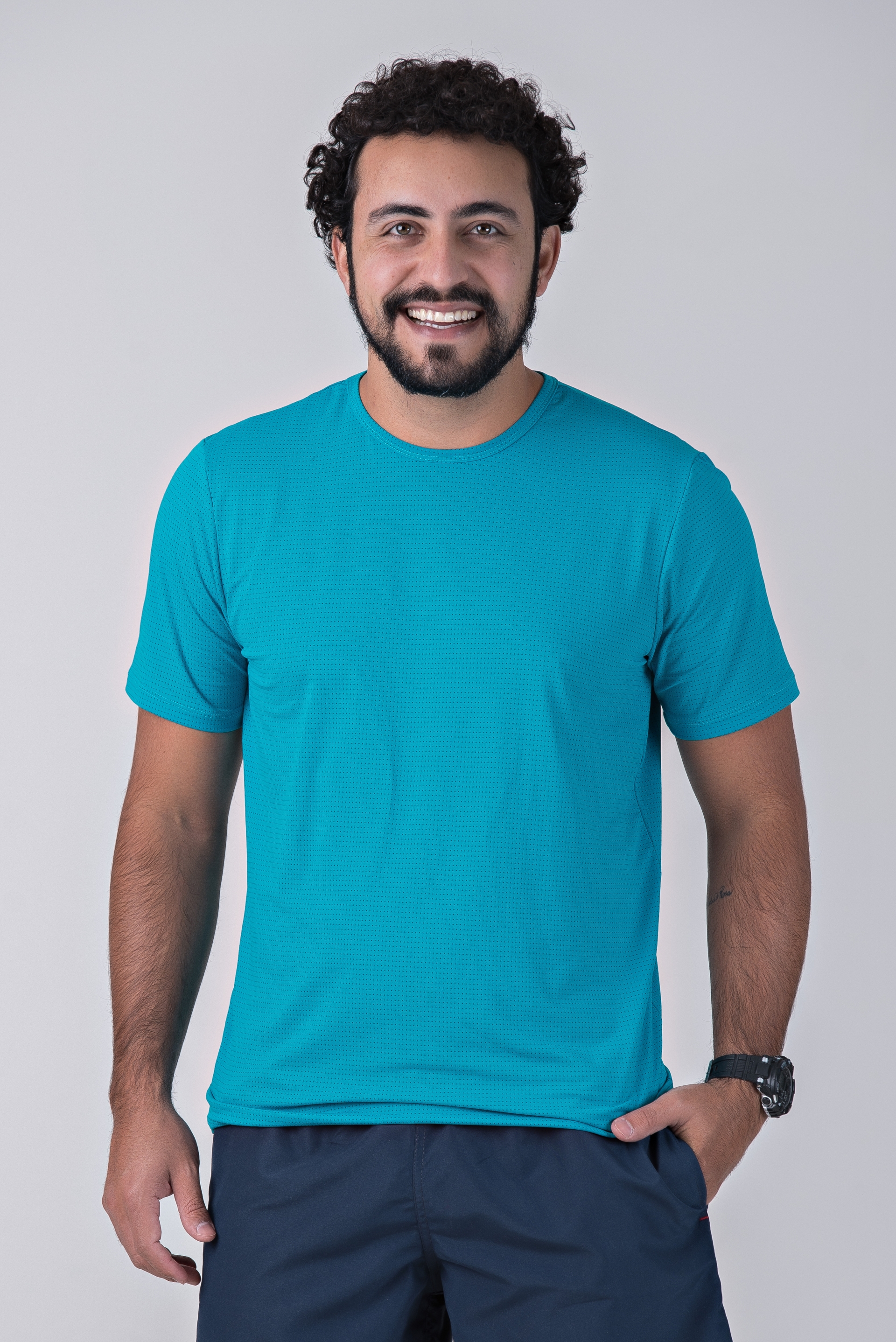 Camiseta dry fit hot sale azul