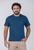 Camiseta Básica Azul Escura Griffo Plus Size Essencial