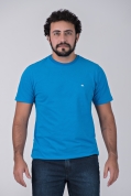 Camiseta Básica Azul Bic Griffo Plus Size Essencial