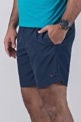 Short Tactel Azul Marinho Com Bolsos