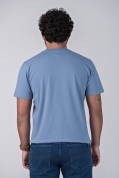 Camiseta Básica Azul Jeans Griffo Algodão