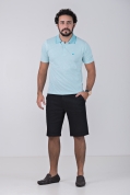 Camisa Polo Modal Griffo Azul Turquesa