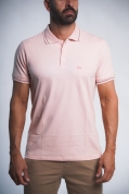 Camisa Polo Griffo Rosé 100% Algodão Essencial