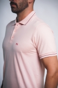 Camisa Polo Griffo Rosé 100% Algodão Essencial