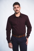 Camisa Social Masculina Marsala Essencial